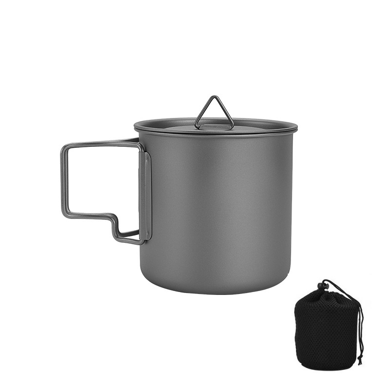 Camping Cooking Handle - Tytanowy kubek turystyczny ze składanym uchwytem,