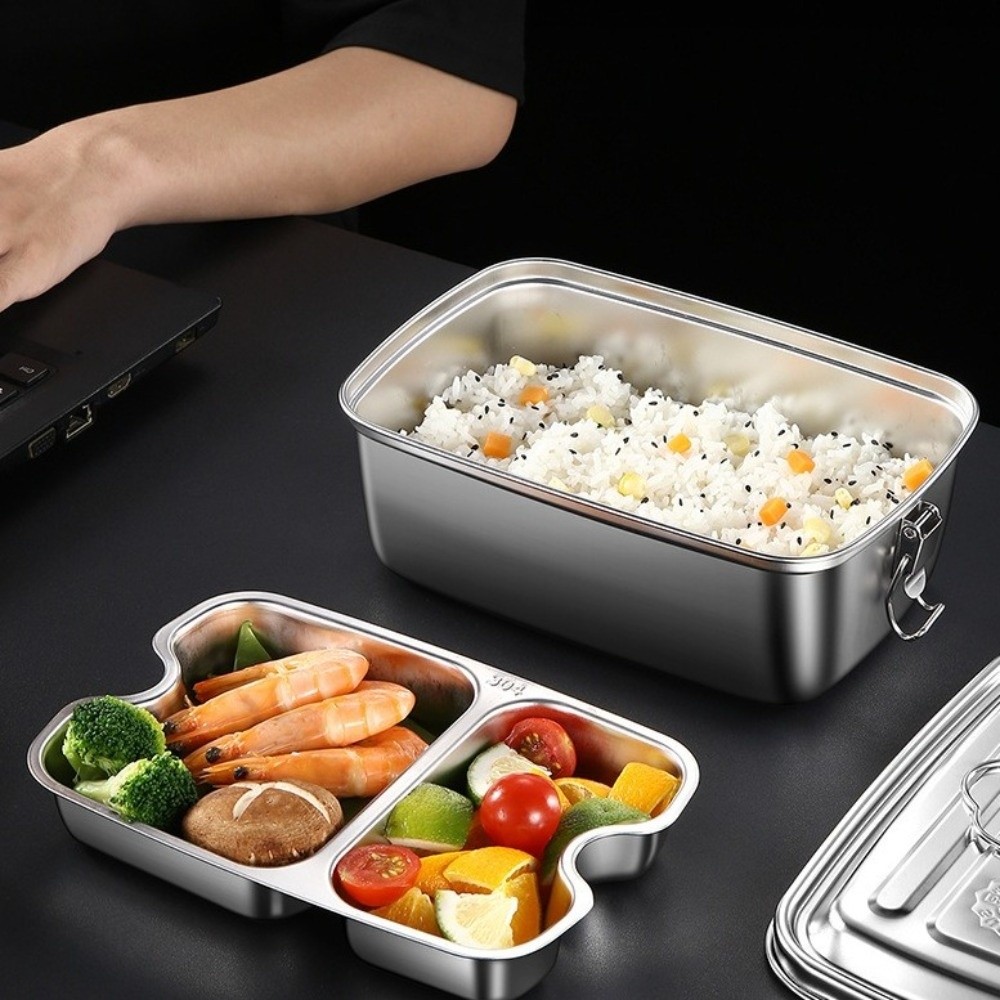 Camping Cooking Box - Dwuwarstwowy pojemnik na lunch ze stali