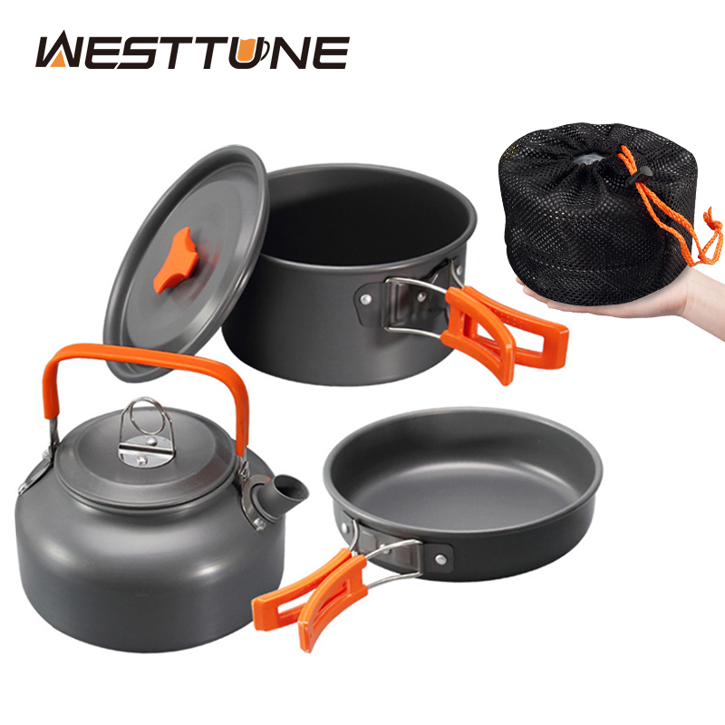 Camping Cooking Rice - WESTTUNE Zestaw naczyń kempingowych Aluminiowy przenośny