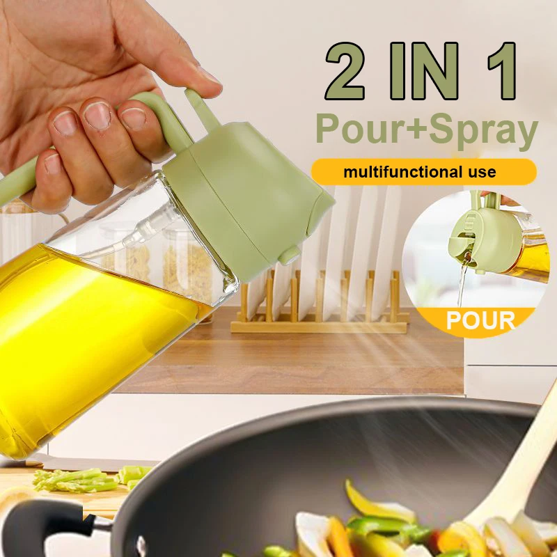 Camping Cooking Oil Bottle - Opryskiwacz 2 w 1, frytownica kuchenna,