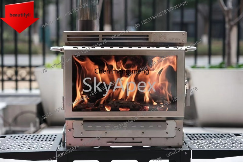 Camping Cooking Materials - a38 Wytrzymała, nierdzewna kuchenka na drewno