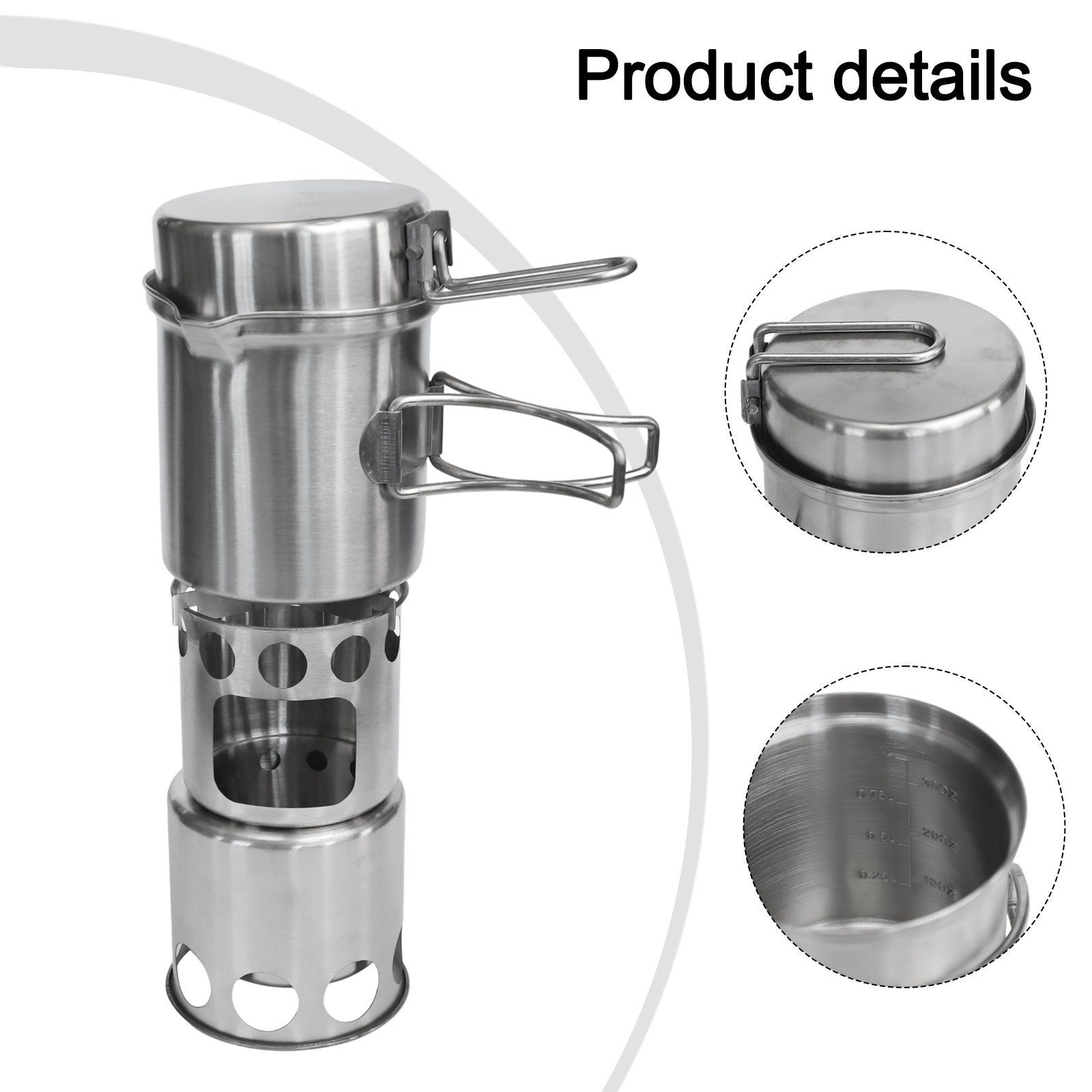 Camping Cooking Materials - Przenośna kuchenka na drewno do campingu,