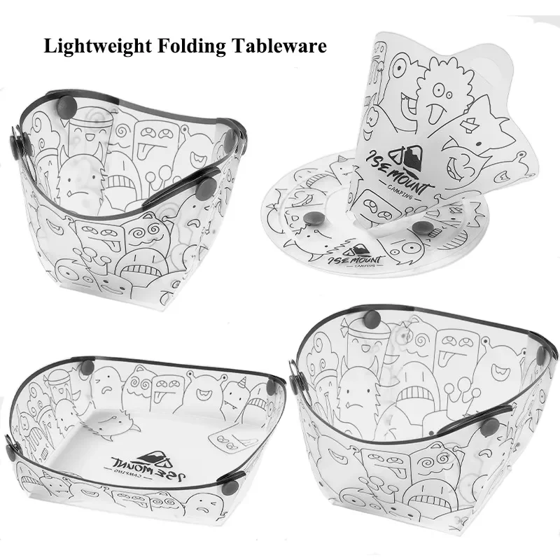 Camping Cooking Disc - Zewnętrzna lekka składana zastawa stołowa przenośna