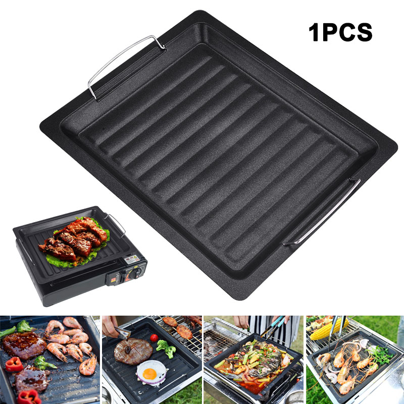 Camping Cooking Handle - Gruba kwadratowa patelnia grillowa na zewnątrz