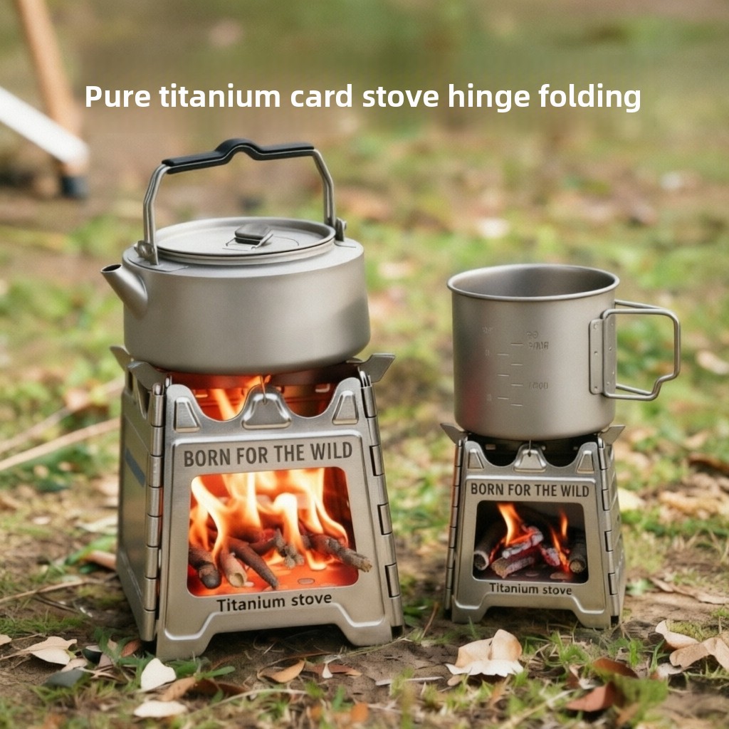 Camping Cooking Burner - TiForge Kompaktowy składany tytanowy piecyk na