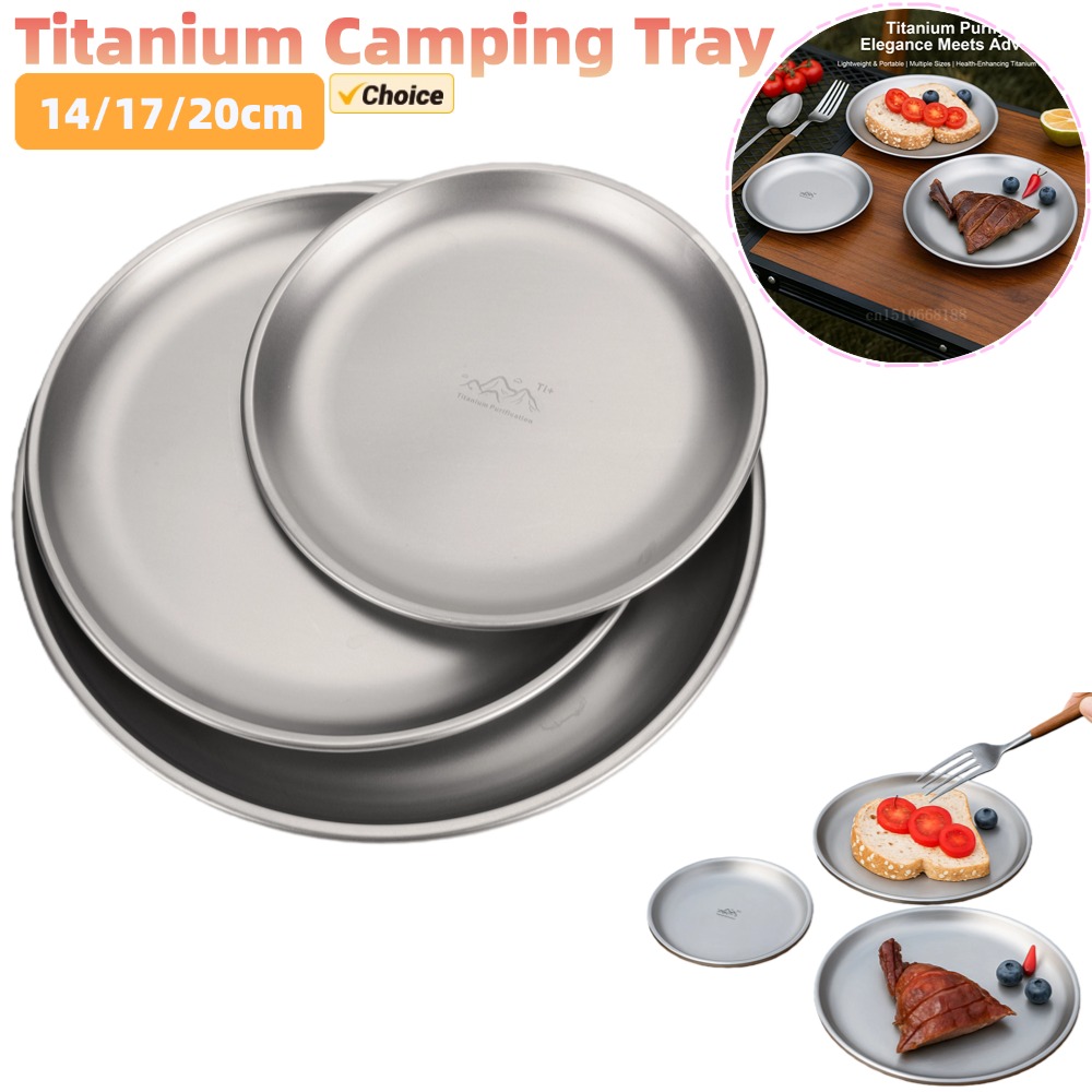 Camping Cooking Disc - Talerz kempingowy tytanowy 14/17/20 cm, zestaw