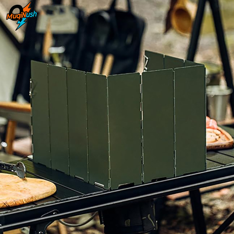 Camping Cooking Materials - Lekka osłona przeciwwiatrowa MuqiNush do kempingu,