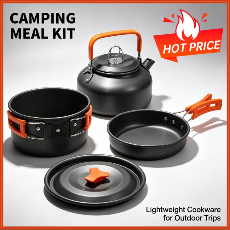 Camping Cooking Rice - Zestaw do gotowania na kempingu, naczynia