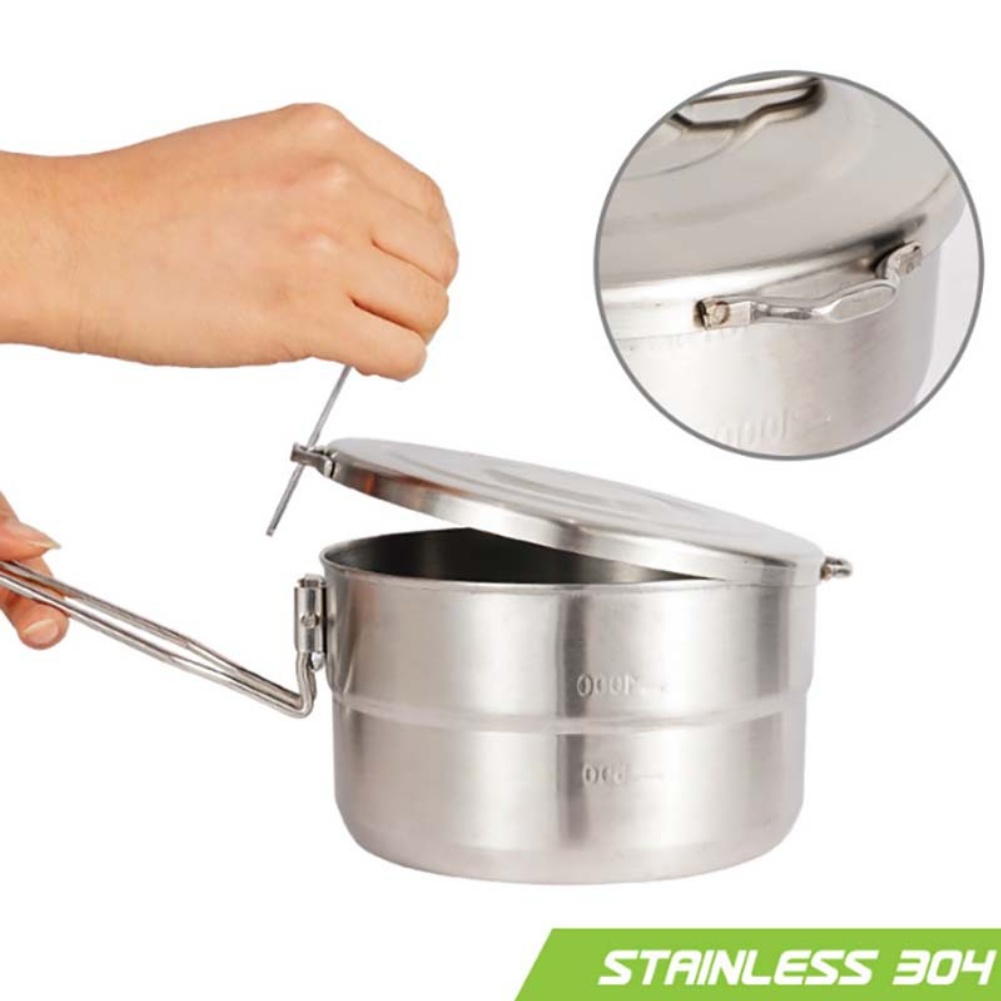 Naczynie ze stali nierdzewnej  – Camping Cooking Materials recenzja i cena